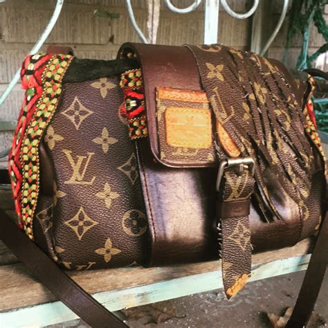 upcycled louis vuitton bags|repurposed louis vuitton cowboy boots.